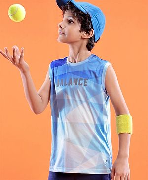 Pine Active Skin Friendly & Breathable Sleeveless Sportswear T-Shirt - Blue