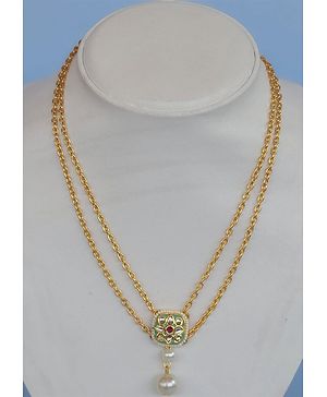 Tiny Closet Kundan Chain Necklace - Green