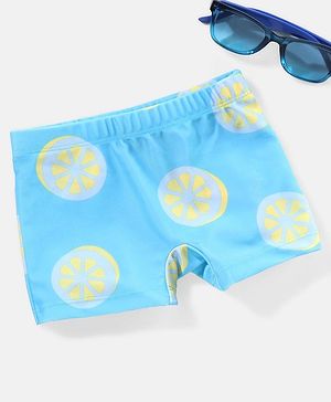 Babyhug Swimming Trunk Lemons Print - Blue