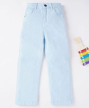 Ed-a-Mamma Sustainable Cotton Full Length Solid Colour Jeans - Blue