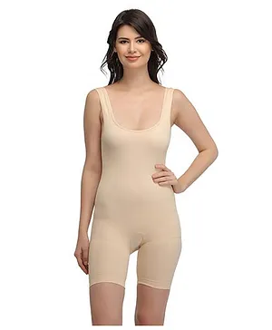 Clovia High Compression Body Shaping Suit - Beige