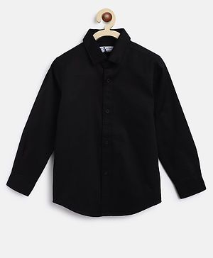 Tales & Stories Full Sleeves Solid Shirt - Black