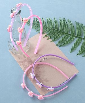 Babyhug Hair Bands Free Size Pack of 4 - Multicolour