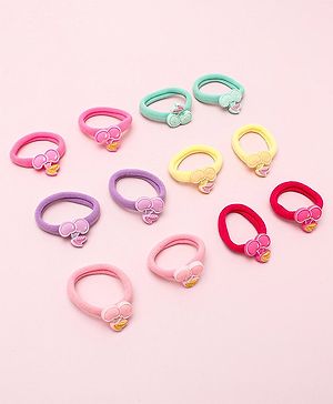 Babyhug Cherry  Rubber Bands Pack Of 12 - Multicolor