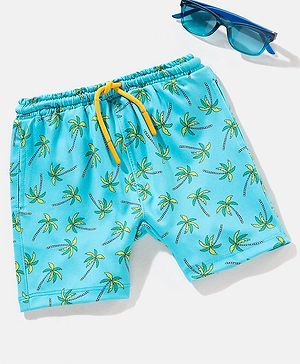 Babyhug Swimming Trunk Tropical Print - Blue