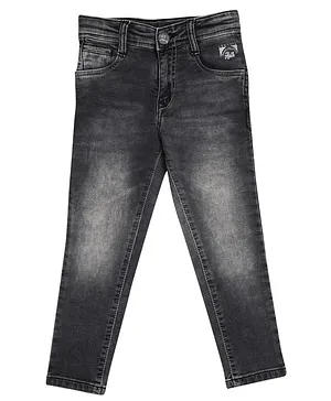 LEO Slim Fit Button Down Jeans - Black