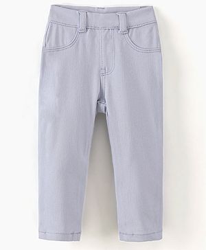 Babyhug Full Length Jeggings Solid - Blue