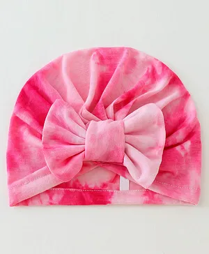Bonfino Free Size Headband with Bow Applique Tie Knot Print - Pink