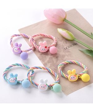Babyhug  Free Size Fruits Rubber Bands Set of 5 -  Multicolor