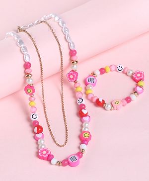Babyhug Free Size Neck Piece & Bracelet Set- Multicolor