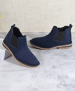 Jazzy Juniors Solid Boots - Navy Blue