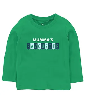 Zeezeezoo Full Sleeves Family Theme Mummas Favourite Printed T Shirt - Green