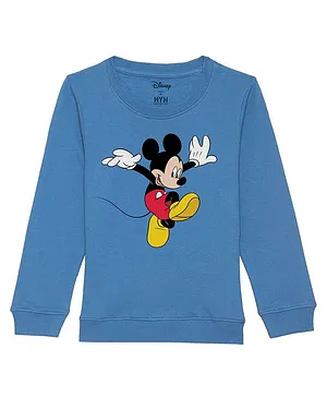 Disney By Wear Your Mind Full Sleeves Mickey Mouse Printed Sweatshirt - Royal Blue