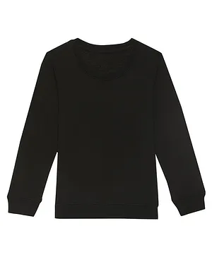 Disney By Wear Your Mind Full Sleeves Solid Sweatshirt - Black