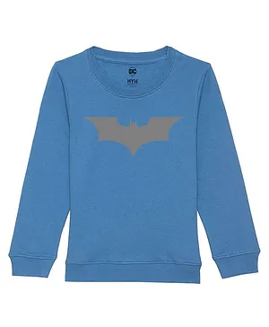 DC by Wear Your Mind Full Sleeves Batman Featured Sweatshirt - Royal Blue