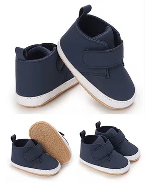 Little Hip Boutique Anti Skid Solid Booties - Navy Blue