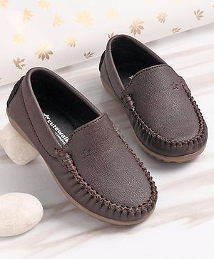 Cute Walk by Babyhug Slip On Formal Shoes - Brown