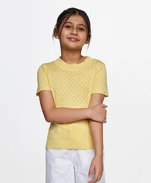 AND Girl Short Sleeves Top - Yellow