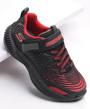 Skechers Optico Casual Shoes With Velcro Closure - Red Black