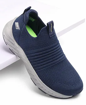 Skechers Elite Rush Valow Slip On Casual Shoes - Navy and Lime