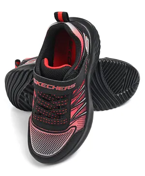 Skechers Bounder Zatic Casual Shoes with Velcro Closure - Black Red