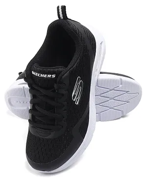Skechers Microspec Max Lace Up Closure Casual Shoes - Black