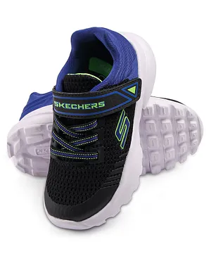 Skechers Razor Flex Mezder Casual Shoes with Velcro Closure - Black & Royal Blue