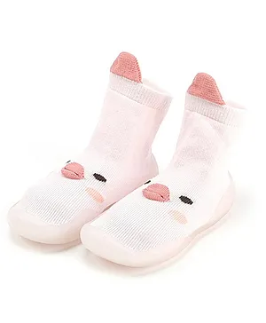 Kidofash Duck Face Detailed Silicon Booties - Pink