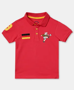 Zion Half Sleeves Belgium Pique Polo Tee - Red