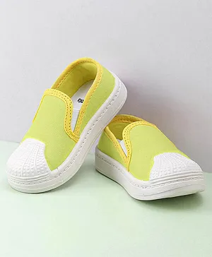 Hoppipola Casual Mesh Design Slip On Shoes - Yellow