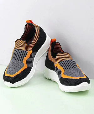 Hoppipola  Abstract Design Casual Slip On Shoes - Grey & Orange