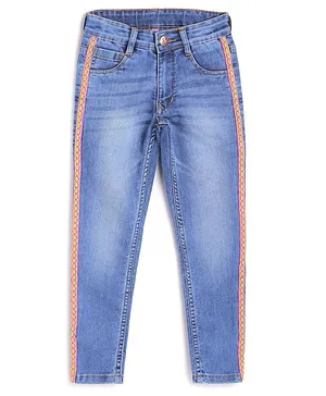 612 League Side Taped Button Down Jeans - Blue