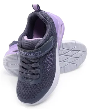 Skechers Microspec Max Epic Brights Casual Shoes With Velcro Closure - Charcoal