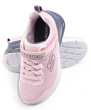Skechers Microspec Max Epic Brights Casual Shoes with Velcro Closure - Light Pink