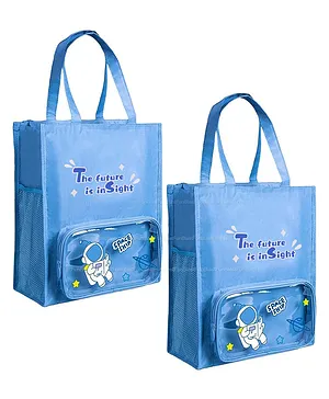 FunBlast Multi-Purpose Canvas Handbag Pack of 2 - Blue