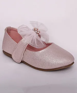 Mine Sole Big Bow On Top Ballerina - Baby Pink