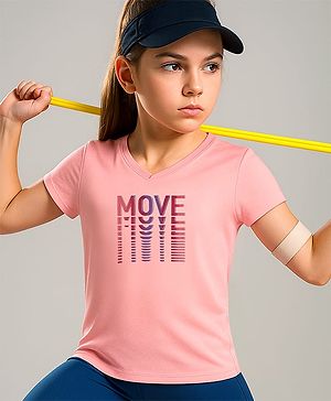 Pine Active Skin Friendly & Breathable Half Sleeves Sportswear T-Shirt -Pink