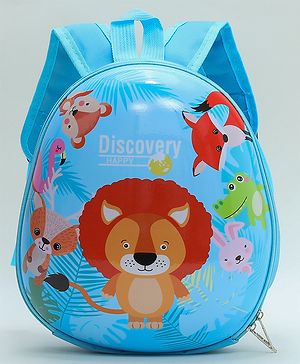 Babyhug Animal Print Fashion Backpacks - Blue