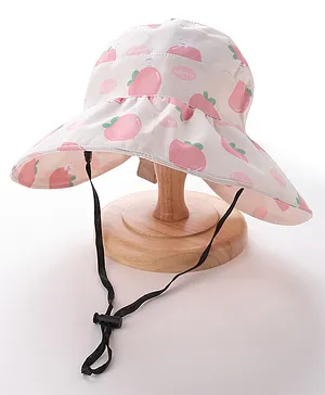 Bonfino Free Size Fashionable Bucket Hat Fruity Print - Pink