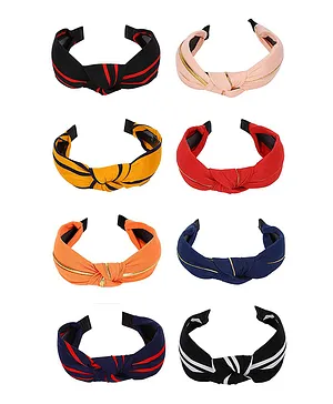 YouBella Stylish Combo of 8 Hair Bands - Multicolour