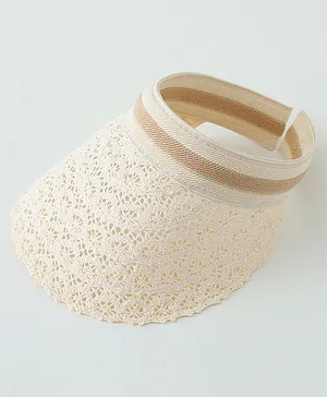 Babyhug Crochet Straw Hat White - Diameter 37 cm