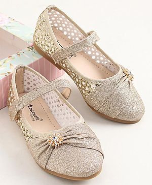 Cute Walk By Babyhug Bellies with Velcro Closure  - Golden
