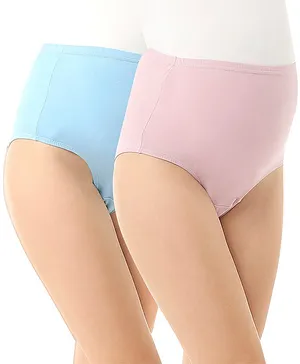 Bella Mama Women Cotton Elastane High Coverage Panty Pack of 2 -(Colour May Vary)