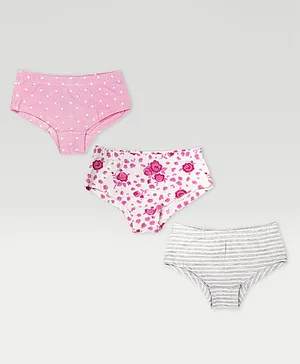haus & kinder Premium Boy Shorts - Pink And Grey