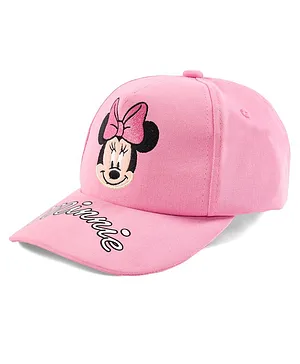 Disney by Babyhug Summer Cap Minnie Mouse Design Pink- Circumference 50.5 cm