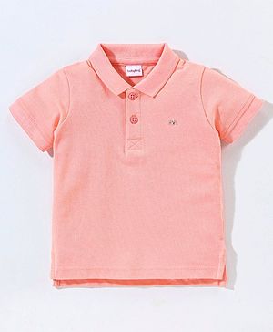 Babyhug Cotton Half Sleeves T-Shirt Solid Colour Pattern - Pink