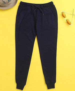 NUSYL Solid Track Pant - Navy Blue