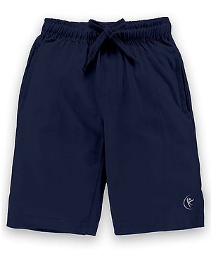 Kiddopanti Knitted Solid Short - Navy Blue