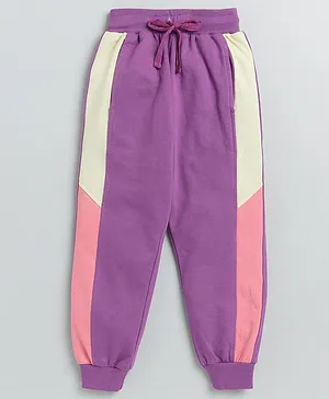 DEAR TO DAD Cut & Sew Jogger Pants - Violet