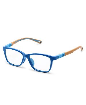 Intellilens 49-15-130 Wayfarer Zero Power & Anti Glare Blue Light Computer Glasses - Blue